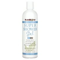 Super Shower Gel, Non-Soap, Fragrance Free, 12 fl oz (355 ml), NutriBiotic