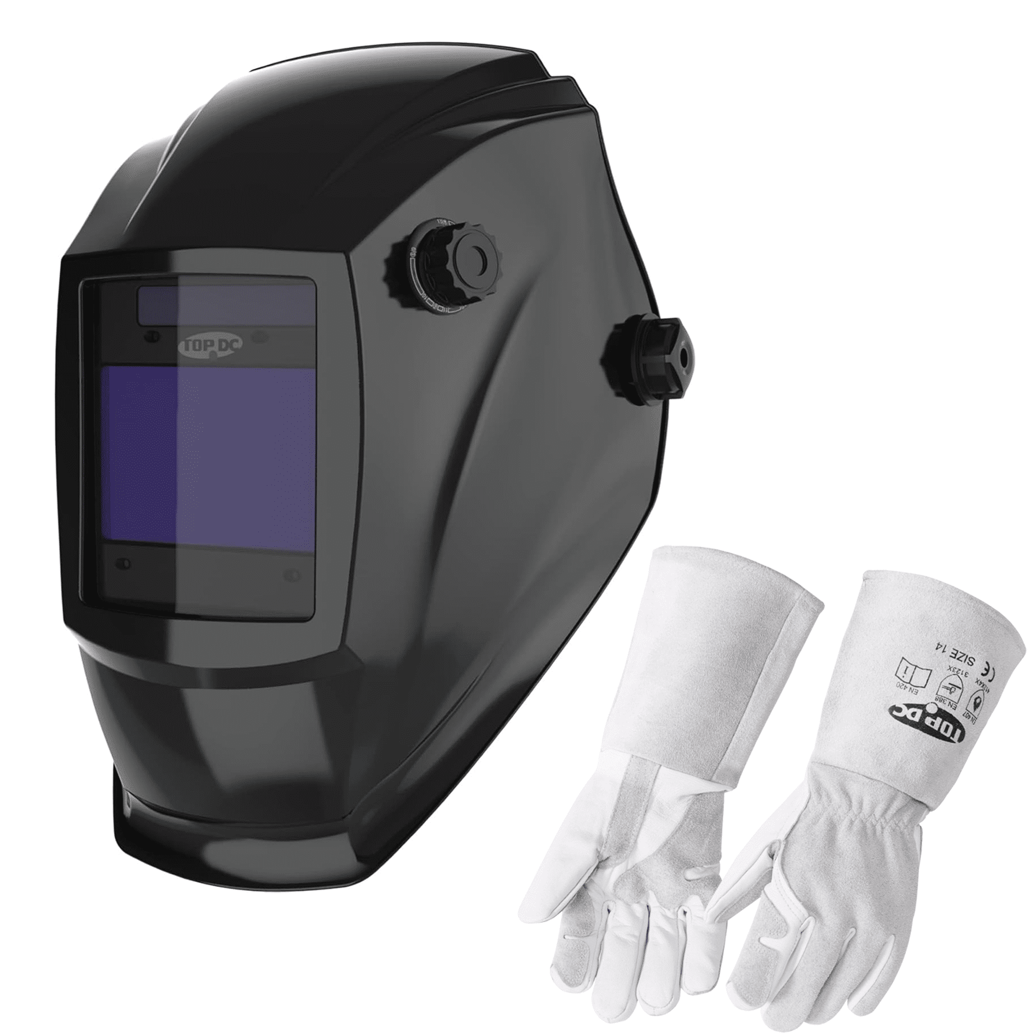Klutch 48750 Large View Auto-Darkening Variable-Shade Welding