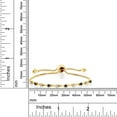 thumbnail image 3 of Gem Stone King 0.73 Ct Round White Topaz Blue Sapphire 18K Yellow Gold Plated Silver Bracelet for Women, 3 of 3