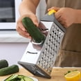 thumbnail image 3 of Cheese Grater, 4-Sided Box Grater with Handle, Stainless Steel Graters, Vegetable Slicer, Kitchen Food Shredder for Grate Cheeses, Shred Veggies Kitchen Gadgets Tools(9.25inch), 3 of 8