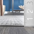 thumbnail image 2 of nuLOOM Tinsley Faded Geometric Banded Area Rug, 3' x 5', Harper Grey, 2 of 5