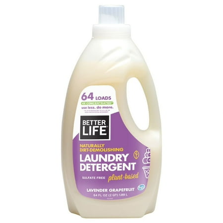 Better Life Natural Laundry Detergent Liquid, Lavender Grapefruit, 64oz
