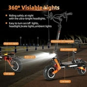ZonDoo ZO01 Plus Electric Scooter Adults 60V 6000W Dual Motor,Up to 58MPH 60 Miles Range E-Scooter with Seat for Adults
