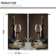 thumbnail image 2 of Brown Wine Kitchen Curtains Vintage Farmhouse Country Grape Glass Small Short Cafe Window Curtains Fruit Rod Pocket Bathroom Window Drapes Treatment Tier Curtains 2 Panels (27.5x36 Inch), 2 of 6