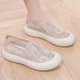thumbnail image 5 of Willtoo Women's Lace Loafers Slip-On Soft-Soled Shoes Breathable Comfortable Flat Shoes Non Slip Lightweight Walking Shoes, 5 of 5