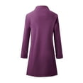 thumbnail image 4 of Womens Casual Round Neck Loose Pocket Solid Wrist Dress Sexy Summer Floral Formal Sundresses Wedding Guest Graduation Prom Bodycon Cocktail Dresses A517-1031, 4 of 4