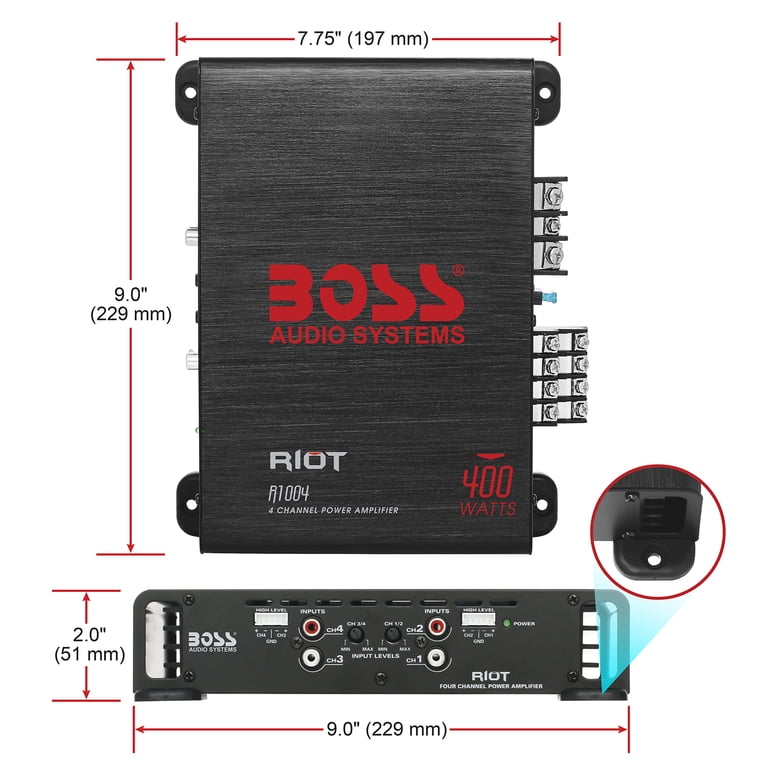 Free Shipping! Boss Audio Systems R1004 Riot Series 4 Channel Car Free Shipping! Boss Audio Systems R1004 Riot Series 4 Channel Car