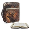 thumbnail image 2 of Xixirimido Bible Cover, Bible Carrying Book Case for Women Men, Multi-pocket Protective Church Organizer Bag with Handle Christian Gift, Cross Deer Forest Camouflage Print, 2 of 7