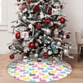 thumbnail image 5 of Yiaed Colorful Rabbit Print Christmas Tree Skirt , Tree SkirtsTree Mat for Christmas Winter Holiday Indoor Decorations-36", 5 of 7