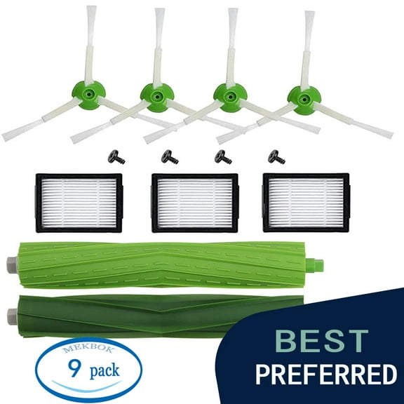 MEKBOK Replacement Parts for iRobot Roomba i6 i7 i3 i4 i8 E5 E6 Vacuum Cleaner Filter for Roomba i3  i7  i8  j7 j7  Plus Accessories for Roomba Filter Side Brush,Multi-Surface Rubber