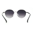 thumbnail image 2 of Retro Pop Color Indi Dapper Metal Rim Round Sunglasses Gunmetal Smoke, 2 of 4
