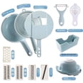 thumbnail image 3 of Nordic Blue 12-Piece Kitchen Multitool Set: All-in-One Chopper, Egg Separator & Shredder - Durable, Compact, Easy to Clean for Efficient Food Prep – Ideal Gift for Home Chefs & Travel Use, 3 of 5