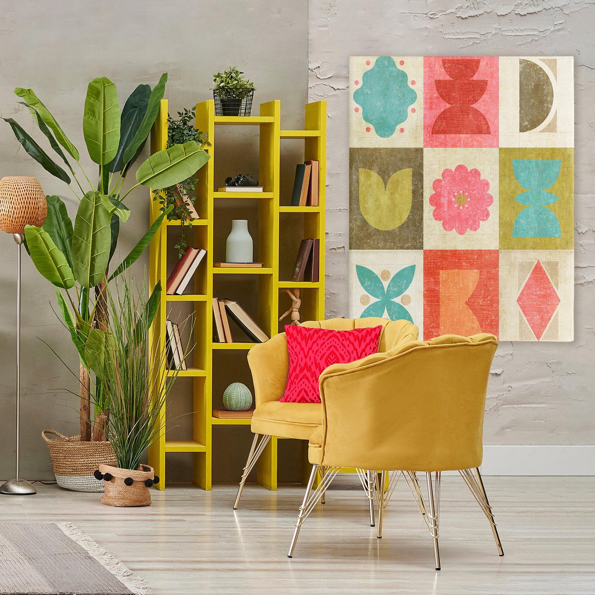 Stupell Industries Happy Dance Geometrics Canvas Wall Art, design by Suzanne Nicoll