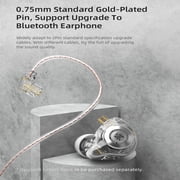KZ EDX Pro in Ear Monitor Headphones KZ IEM Earphones Dual DD HiFi Stereo Sound Stage Earphones Wired Noise Cancelling Gaming Earbuds for Musicians Singer Audiophiles (Clear, No Mic)