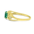 thumbnail image 4 of 10k Yellow Gold Oval Emerald And Diamond Ring, 4 of 6
