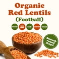 thumbnail image 4 of Organic Red Lentils (Football), 1 Pound –Whole, Decorticated, Non-GMO,Kosher, Bulk – by Food to Live, 4 of 7