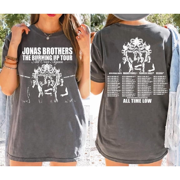 Jonas Brothers Burning Up Tour 2026 T-Shirt, Burning Up All Over Again Tee