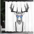 thumbnail image 4 of Ambesonne Shower Curtain, , 69"Wx84"L, Charcoal White, 4 of 5