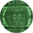 thumbnail image 1 of Ahgly Company Indoor Round Persian Emerald Green Traditional Area Rugs, 4' Round, 1 of 4