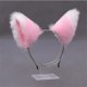 thumbnail image 2 of 3 piezas Diadema con orejas de gato para cosplay, diadema mullida para niña y mujer, bonita diadema con orejas de gato para fiesta, pelo largo, 2 of 5