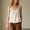 Beige, variant on Women's V Neck Button Front Spaghetti Strap Camisole, Textured Woven Loose Casual Sleeveless Tank Top