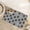 Cat Dog Paw Prints Gray Black, variant on Dahlia Dog Cat Food Mat,Gray Yellow Flower Absorbent Pet Feeding Mat with Rubber Backing,Non-Slip Water Bowl Placemat,Indoor Pet Accessories Supplies 12"x20"