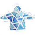 thumbnail image 7 of Blue Watercolor Triangle Pattern Blanket Hoodies for Kids 6-13YR Oversize Wearable Blanket Hoodies for Boys Girls Teens, 7 of 7