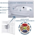 thumbnail image 5 of Northair 3.2 Cu ft Compact Mini Refrigerator Separate Freezer, Small Fridge Double 2-Door Adjustable Removable Retro Stainless Steel Shelves, 5 of 7