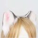 thumbnail image 4 of Diadema con orejas de gatito de peluche para mujer y niña, aro para el pelo con orejas de animal para escenario Gris, 4 of 7