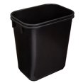 thumbnail image 2 of Basics Small Rectangular Commercial Office Wastebasket, Easy to Clean, 3 Gallon, Black, 2-Pack, 2 of 6