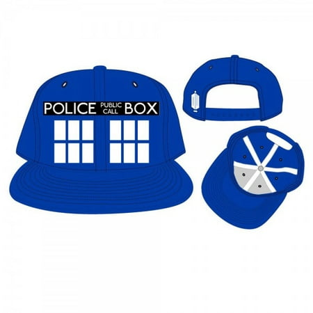 Baseball Cap - Dr. Who - Tardis Blue Snapback New Hat Licensed sb2wjtdrw