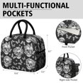 thumbnail image 6 of Skull and Butterfly Gothic Pattern Insulated Leakproof Lunch Box for Work, Lunch Bag for Women Men, Loncheras Para Mujer for Beach Travel Picnic Camping, 6 of 6