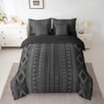 thumbnail image 2 of Feelyou Black Triangle Aztec Bedding Comforter Set 7pcs, Mid Century Fashion Queen Bedding Sets, Teens Adult Women Men Reversible Queen Sheet Sets, Luxury Bedroom Decor, 2 of 8