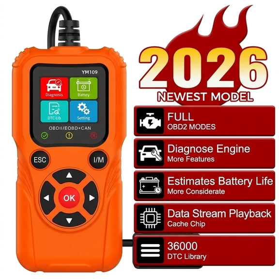 Sgokeen OBD2 Scanner, Car Code Reader, Auto Diagnostic Tool for Check Engine Light, Car Scanner for All Vehicles since 1996, Orange