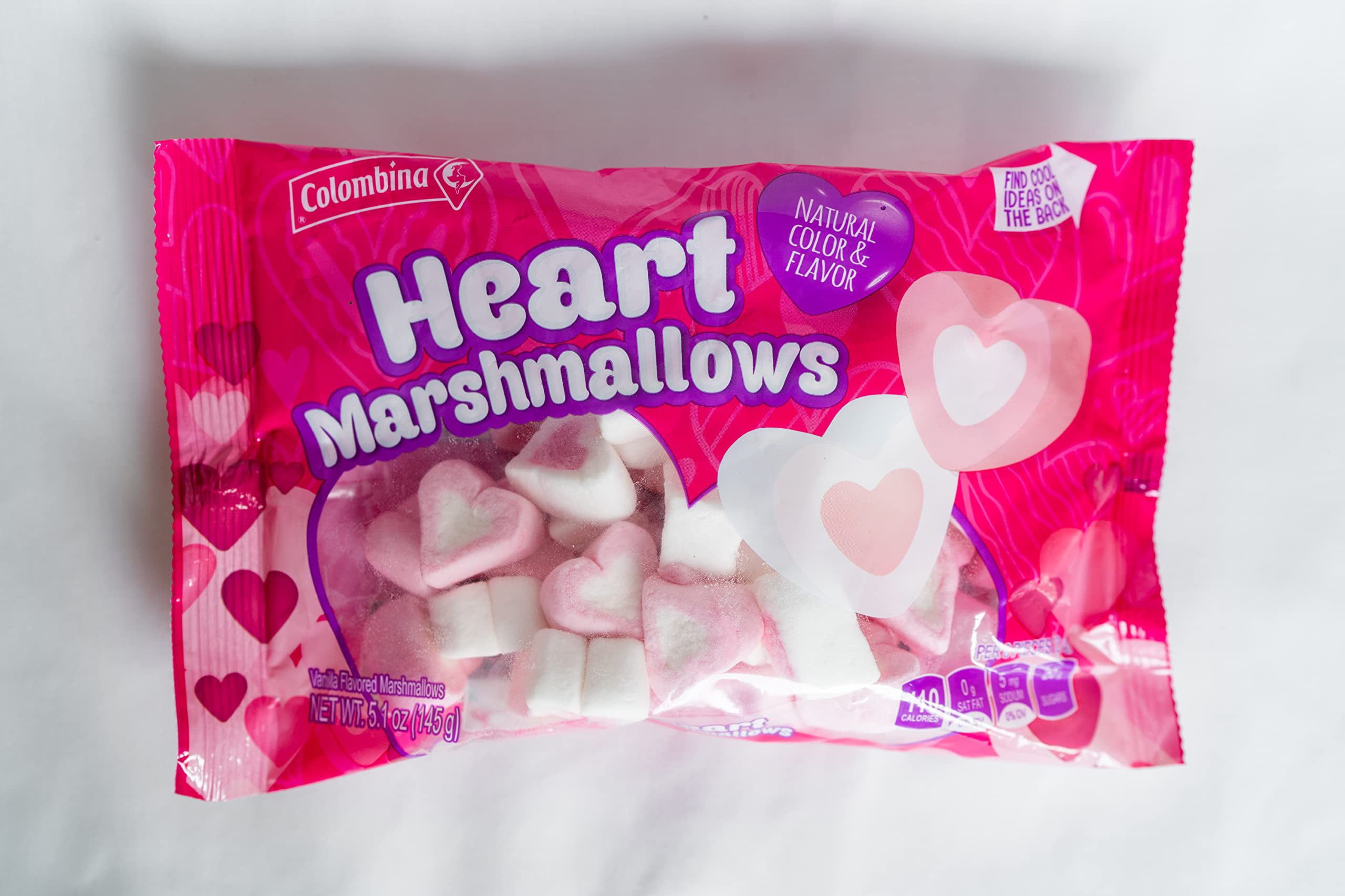 53885 Marshmallow heart 1 kg, loose / Fruit Gum / Marshmallows