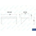 thumbnail image 7 of AmGood 12 in. x 24 in. Stainless Steel Wall Shelf | NSF Certified | Appliance & Equipment Metal Shelving | Kitchen, Restaurant, Garage, Laundry, Utility Room, 7 of 7