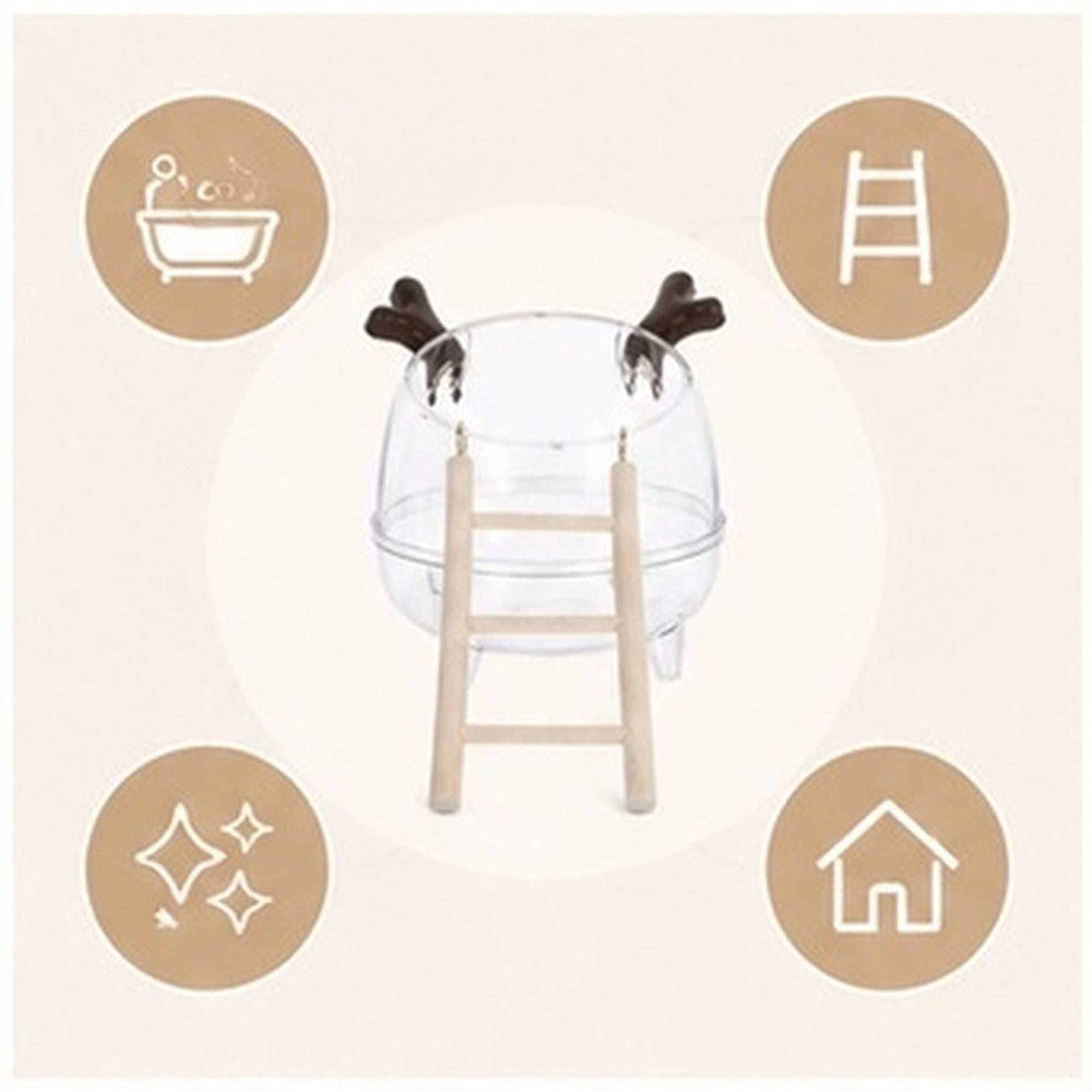 PAMINGONO Hamster Hut Hamster Bathroom Pet Friendly Material for Daily Use 1Pcs