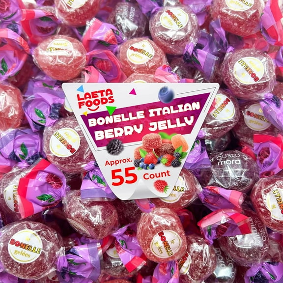 Bonelle Italian Berry Jelly Candy (1 Pound Bag - Approx. 55 Count)