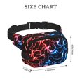 thumbnail image 4 of Balery Red And Blue Lightning Mochila Cinturón para Mujeres y Hombres, Bolsa de Cintura Impermeable de Doble Capa con Correa, 4 of 9