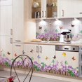 thumbnail image 2 of Calcomanía de pared con diseño de hojas y flores de un verde vibrante para la decoración de la sala de estar y el dormitorio (AY756), 2 of 3
