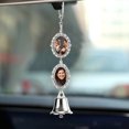 thumbnail image 4 of Visland Christmas Ornament High Durability Bell Design Rust-proof Commemorative Attractive Decorative Alloy Blank Heat Sublimation Car Rear Mirror Decoration for Home, 4 of 8