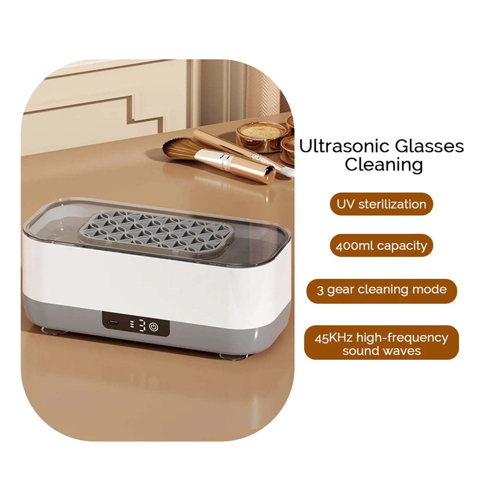 Ultrasonic Glasses Cleaning Ultrasound Jewelry Cleaner Machine High Frequency Ultrasonic Cleaning Bath For Jewelry Makeup Brush