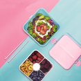 thumbnail image 3 of Four Grids Salad Bowl Fresh-keeping Box Lunch Box Portable Food Container Food Box for School Picnic Office, 3 of 9