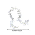 thumbnail image 3 of Simulated Cherry Blossom Vines for Indoor Ceiling Decor, Realistic Fake Flower Strip Air Conditioning Duct Cover, Plastic Artificial Vines for Wedding Backdrop Home Office Party, White, 3 of 6