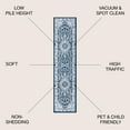 thumbnail image 3 of JONATHAN Y MODERN PERSIAN 2 x 10 Runner Rug, Palmette Floral - Blue/Navy, MDP503E-210, 3 of 9