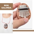 thumbnail image 3 of Raindrops 2Pcs Portable Finger Piano Brown Wood for Music Lovers Performance, 3 of 8
