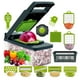 thumbnail image 2 of Set Multifuncional de Cortador de Verduras | Herramienta de cocina de 14/16 piezas | Rallador, rebanador, picador, triturador para preparación de alimentos | Compacto y fácil de almacenar | Plástico, 2 of 5