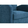 thumbnail image 6 of Pemberly Row Chair & Ottoman in Navy Blue Fabric with Medium Espresso Legs, 6 of 7