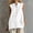 White, variant on Xdegoge Cotton Linen Tops for Women V Neck Stand Collar Button Down Sleeveless Tunic Tank Top Relaxed Fit Casual Office Fashion Trendy Travel Blouses