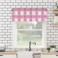 thumbnail image 4 of Love Hearts Kitchen Window Valances Curtain Rod Pocket Short Curtain Panels Romantic Teenager Love Sign Hearts Window Treatments Drapes for Living Room Bedroom, 4 of 6